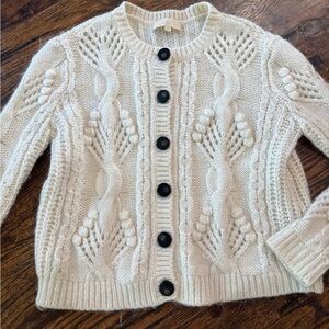 Sezane Eugenie Jumper Sweater - Off White - Size XS